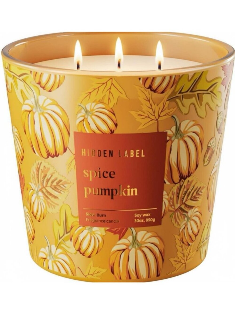 Pumpkin Spice Fall Candles - 30 oz Cozy Autumn Scented Home Decor